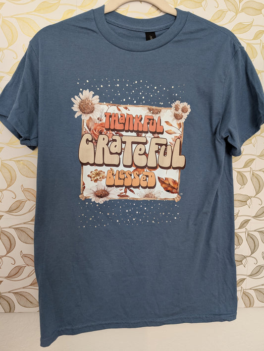 Custom Shirt: Thankful Grateful Blessed